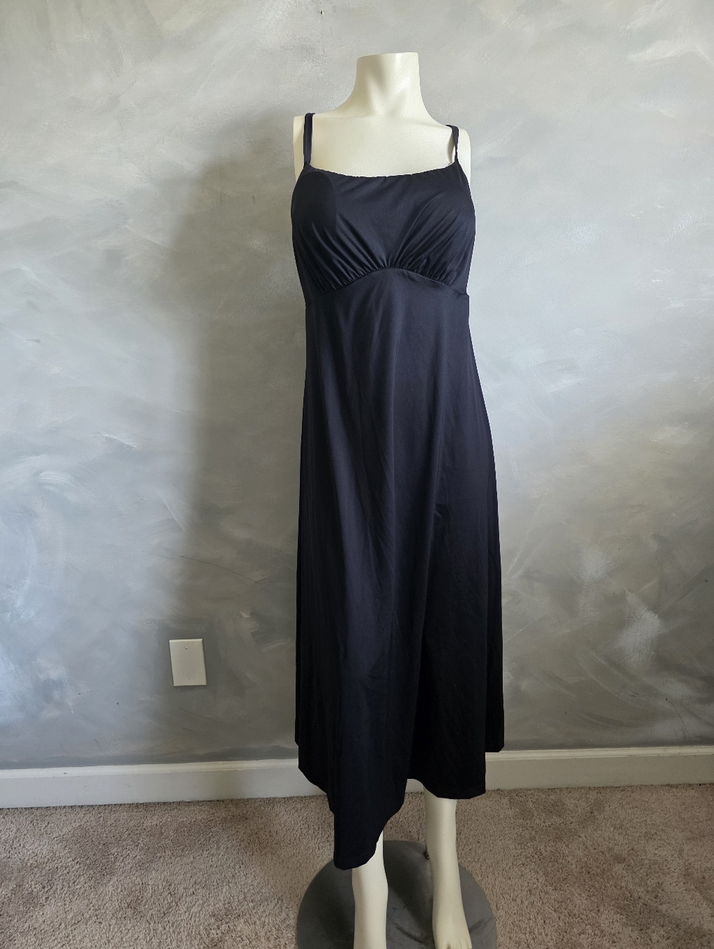 Popilush built-in shapewear A-line midi dress Black XXL
